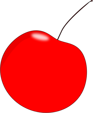 300x366 Red Cherry Clip Art