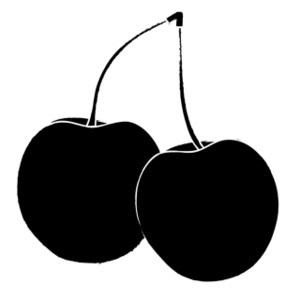 300x300 Clip Art Black And White Cherries Clipart Image