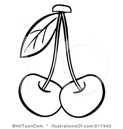 400x420 Cherry Clipart Black And White Clipart Panda
