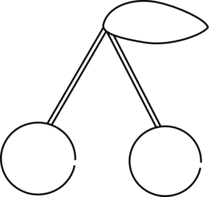 298x282 Cherries Black And White Clip Art