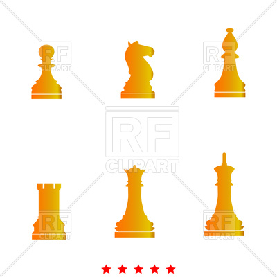 400x400 Chess Pieces Icon Royalty Free Vector Clip Art Image