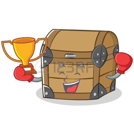 450x450 With Money Chest Character Cartoon Style Royalty Free Cliparts