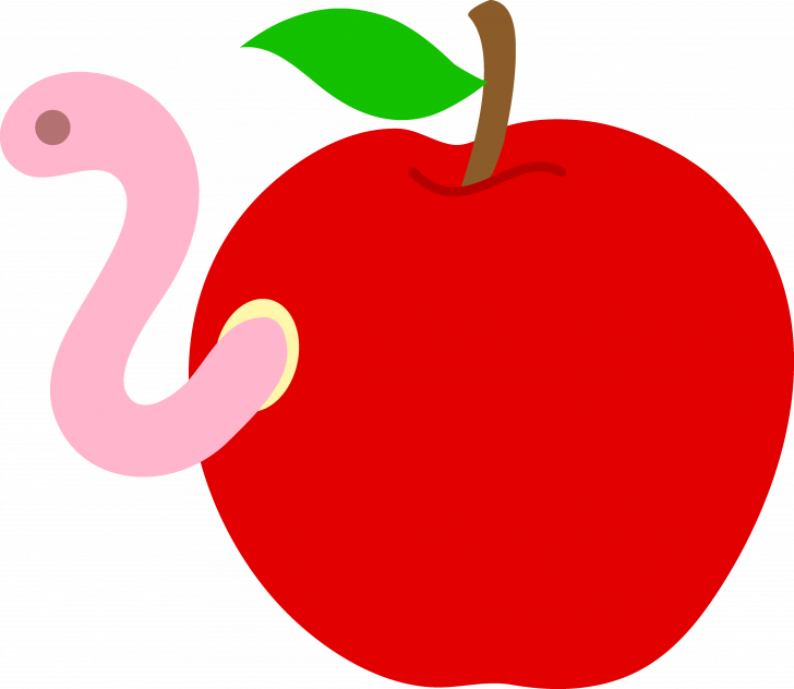 728x632 Worm In An Apple Color Picture Create A Printout Or Activity