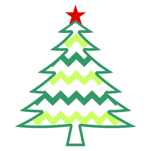600x600 Christmas Tree Clipart Chevron