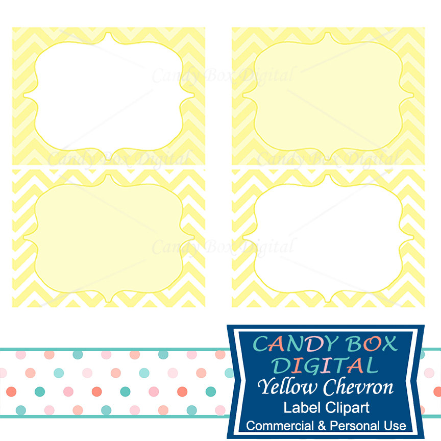 864x864 Yellow Label Clipart Chevron Digital Frame Clip Art