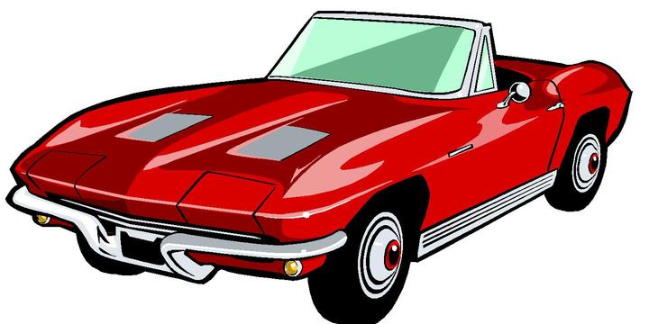 720x360 Classical Clipart Corvette