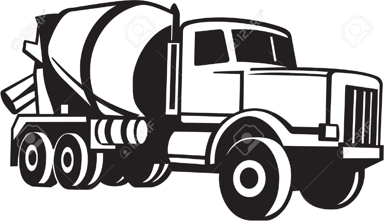 1300x749 Concrete Truck Clipart