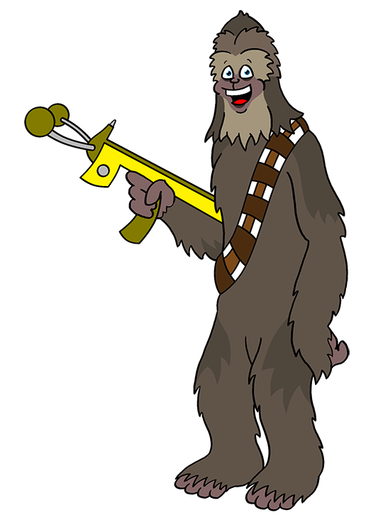 540x732 How To Draw Chewbacca From Star Wars
