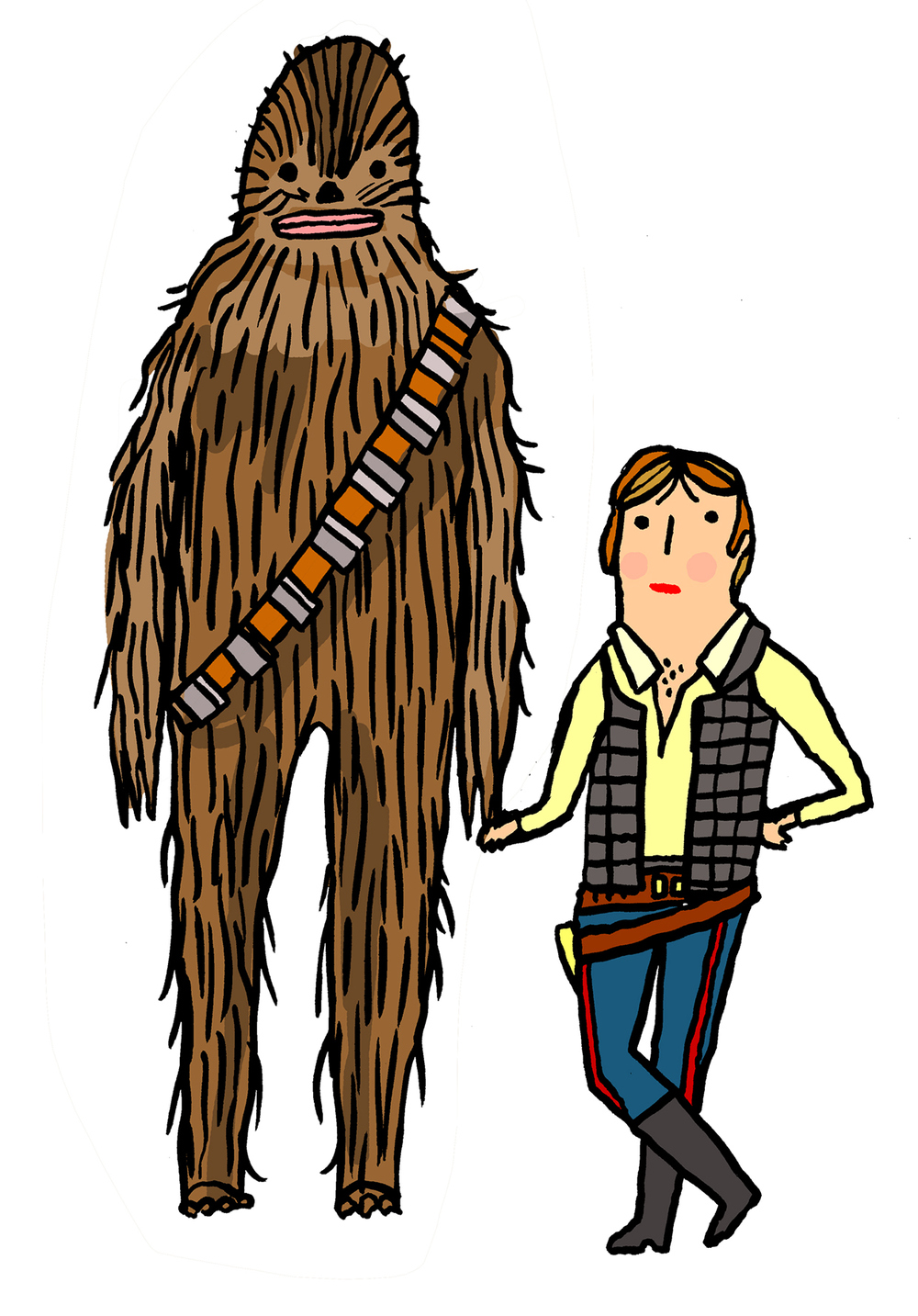 1000x1433 Star Wars Pals Aaron Meshon Illustration