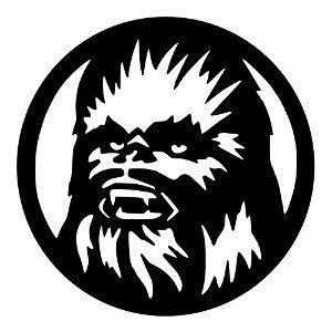 300x300 Star Wars Chewbacca 6 Style2 Black Vinyl Car Decal