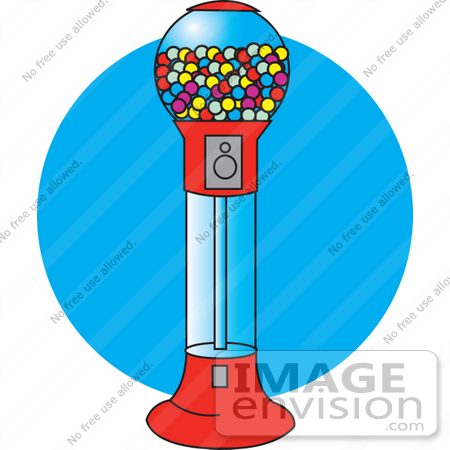 450x450 Royalty Free Cartoon Clip Art A Gumball Vending Machine Full
