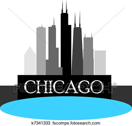 450x432 Clipart Of Chicago Skyline K7341333