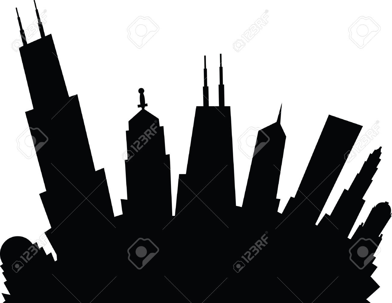 1300x1005 Chicago Skyline Clipart Free Download