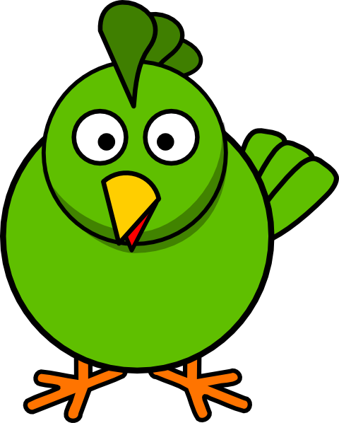 480x598 Green Chick Clip Art
