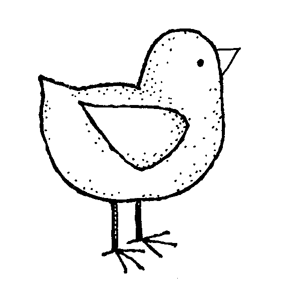 601x576 Easter Chick Clip Art Black And White