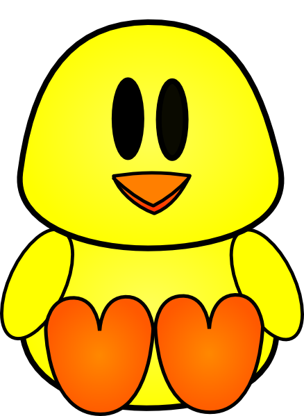 438x599 Baby Chick Clip Art