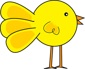 300x242 Yellow Chick Clipart