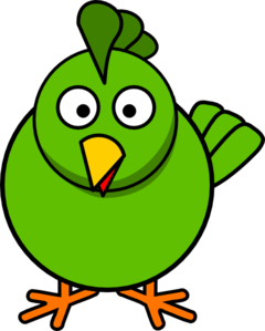 240x299 Green Chick Clip Art