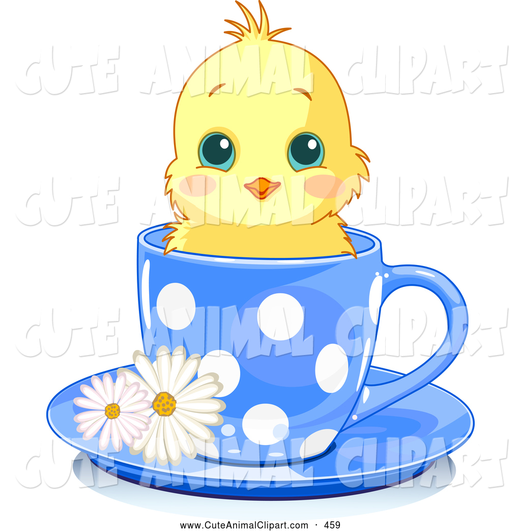 1024x1044 Vector Clip Art Of A Cheerful Adorable Yellow Chick In A Blue