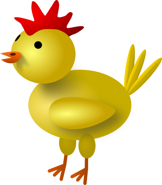 522x598 Yellow Chick Clipart