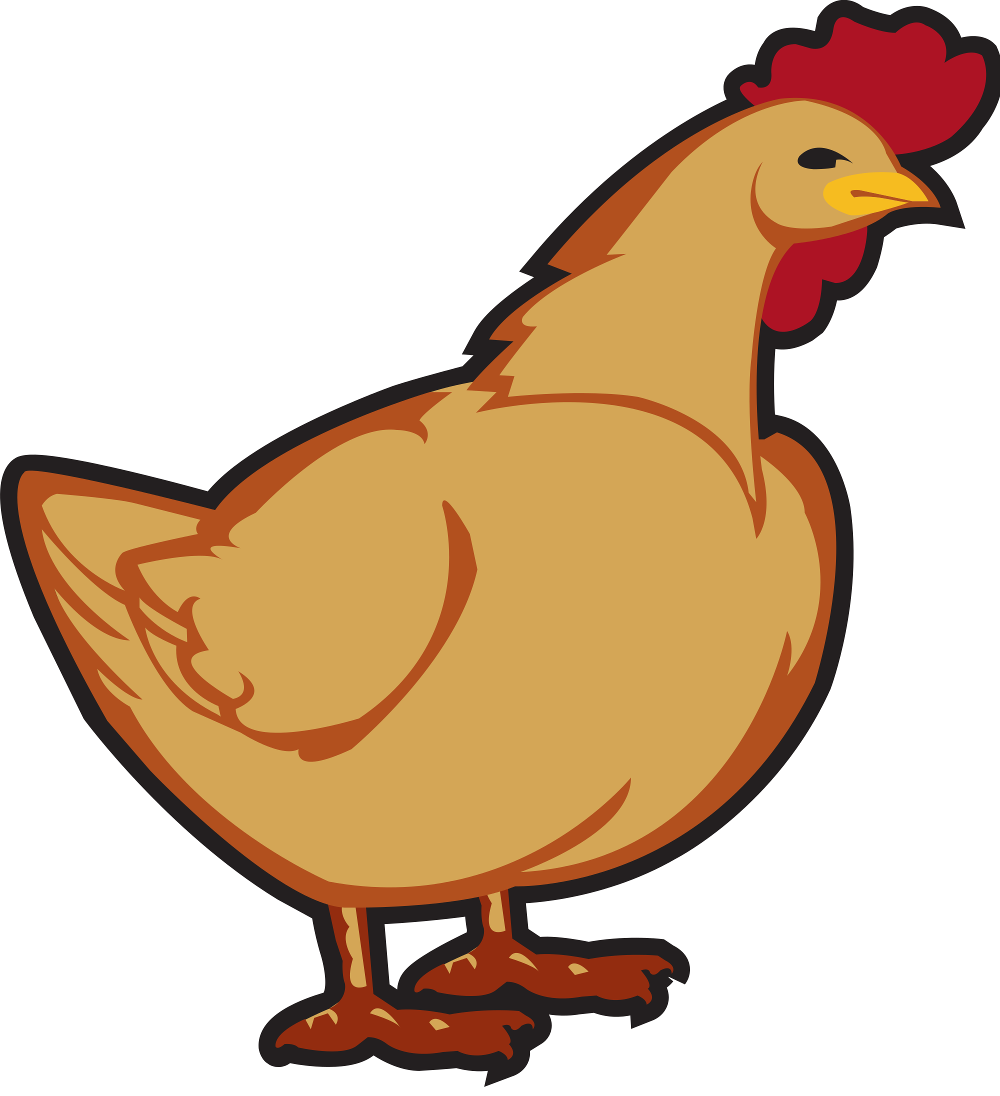 2000x2192 Filechicken Clip Art.svg