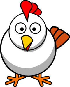 240x299 White Chicken Clip Art