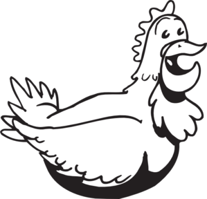 299x288 Cartoon Chicken Clip Art