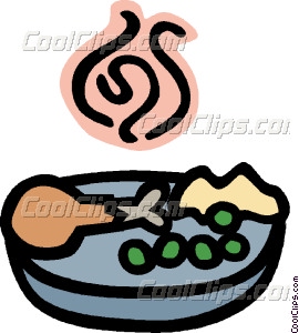 270x300 Chicken Dinner With Peas And Vector Clip Art