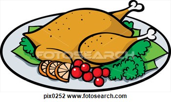 350x208 Chicken Dinner Clipart