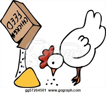 350x310 Chicken Feed Clipart