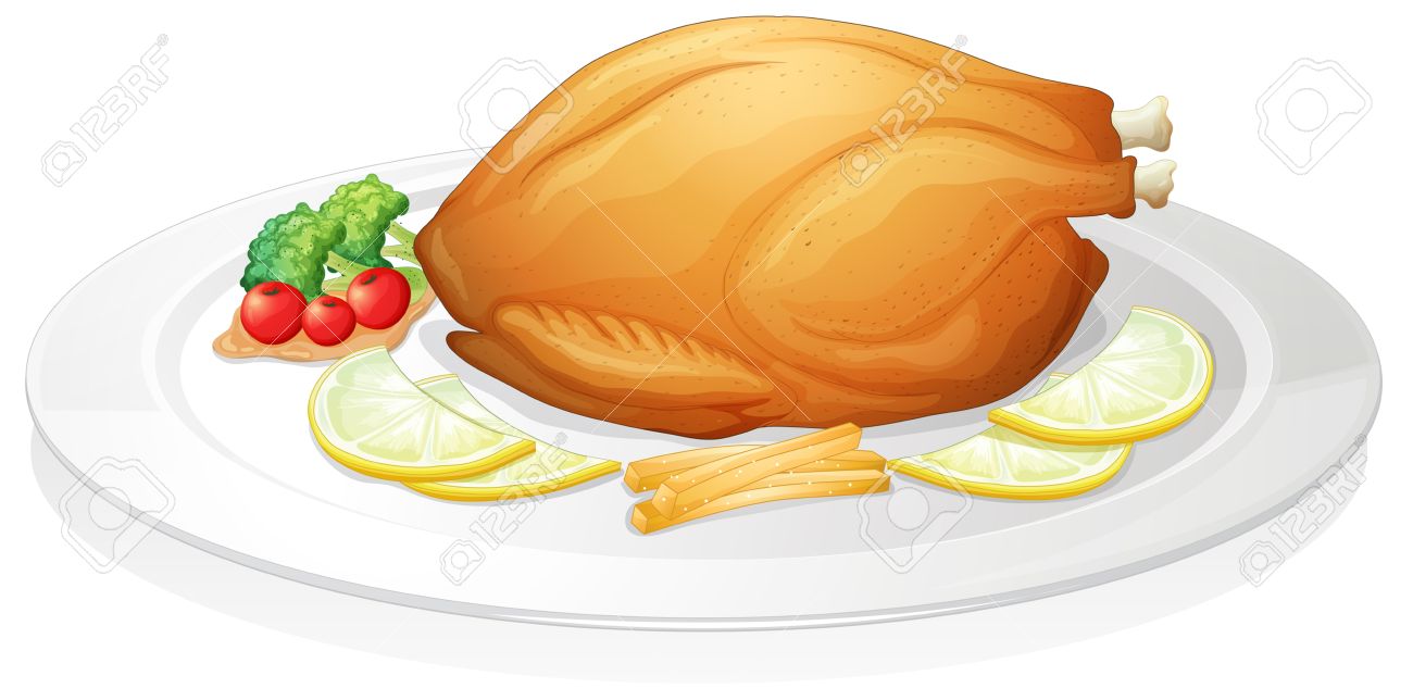1300x633 Roast Chicken Dinner Clipart