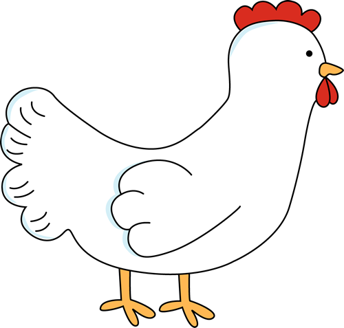 500x477 Cute White Chicken Clip Art