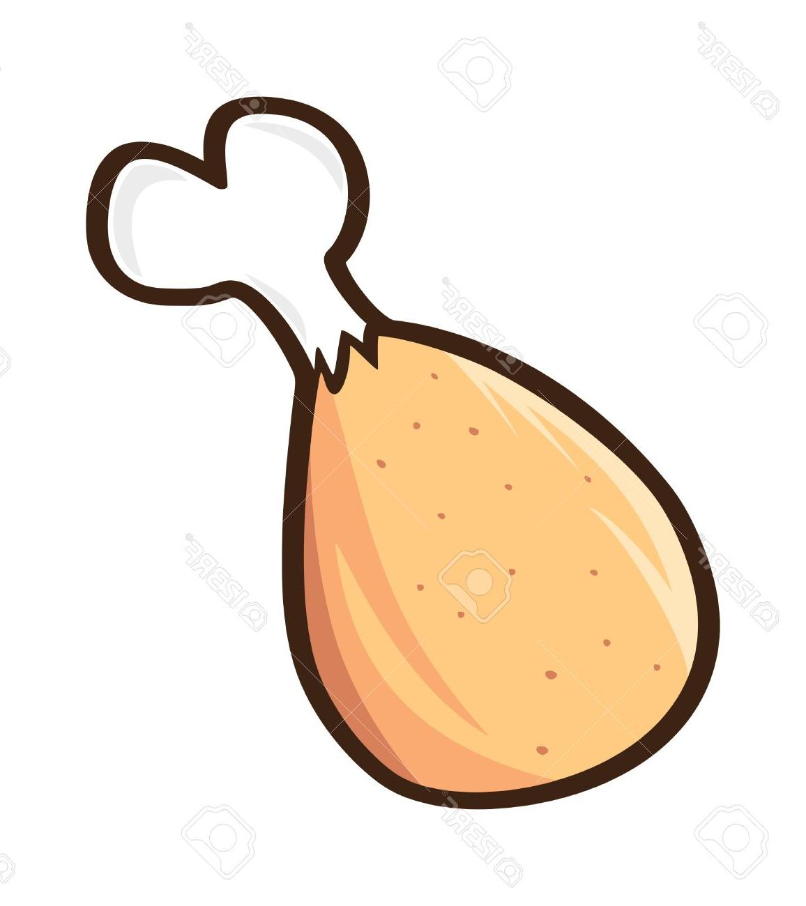 1156x1300 Cartoon Chicken Leg Stock Vector