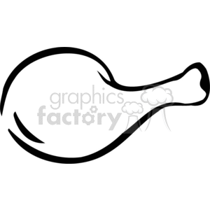 300x300 Royalty Free Chicken Leg Outline 383239 Vector Clip Art Image
