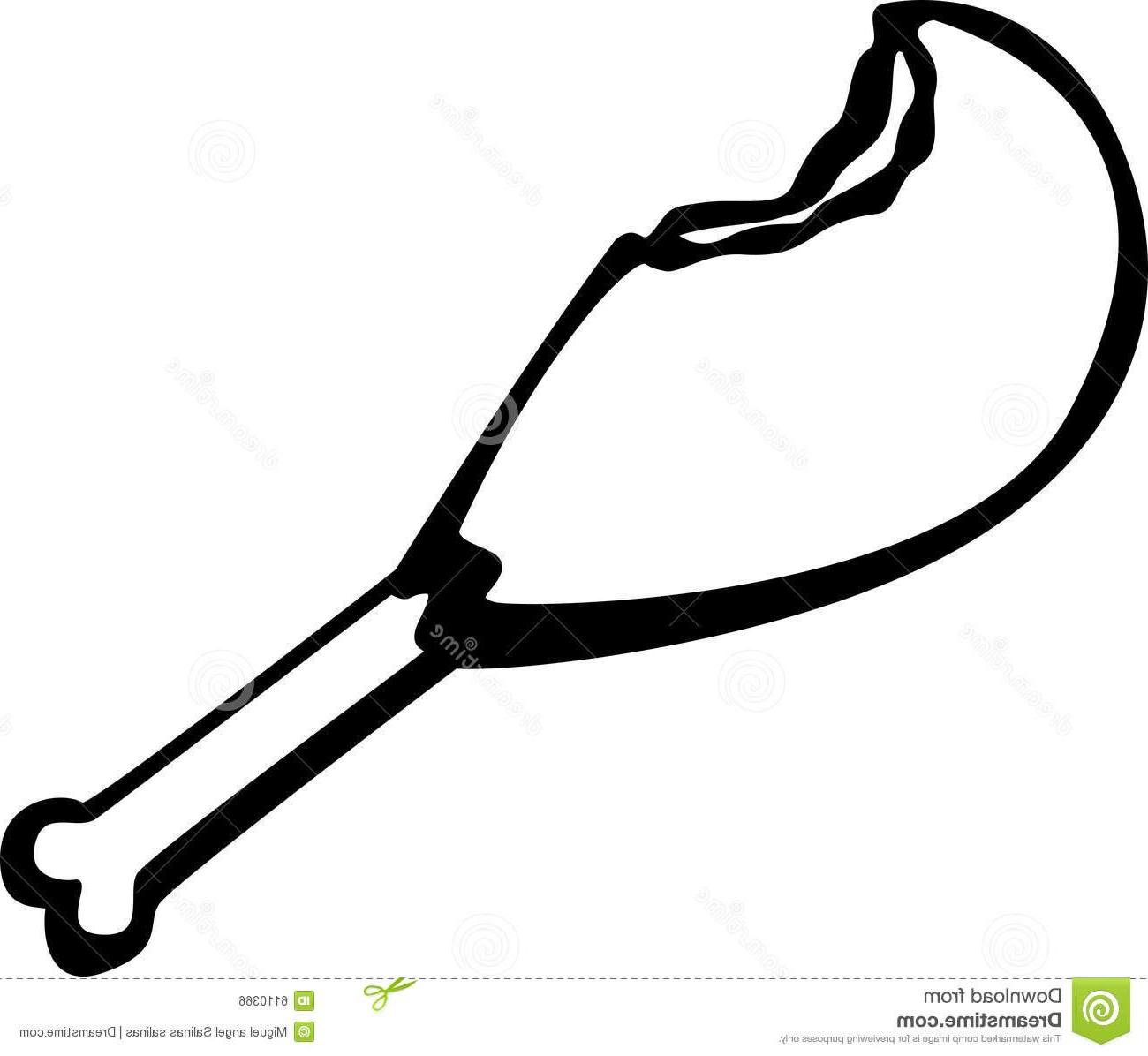 1300x1196 Chicken Leg Clip Art Black