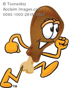 238x300 Cartoon Drumstick Running