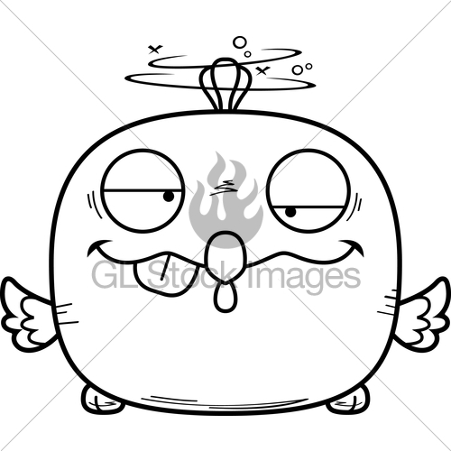 500x500 Drunk Little Chicken Gl Stock Images