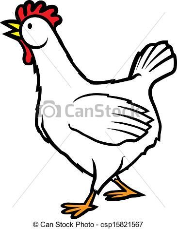 365x470 Simple Chicken Little Cartoon Cliprt Vector Of Walking Chicken