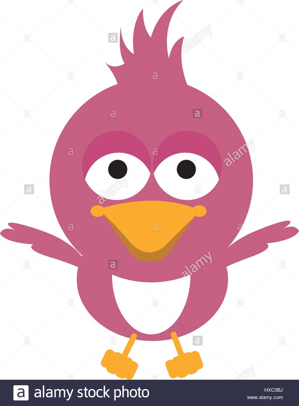 1026x1390 Pink Cartoon Chicken Little Open Wings Stock Vector Art