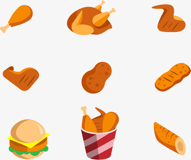 650x544 Burger Clipart Fried Chicken