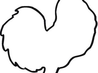 320x240 Chicken Outline Chicken Template Animal Templates Free Premium
