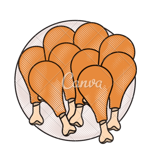 550x550 Delicious Chicken Thigh Food Background