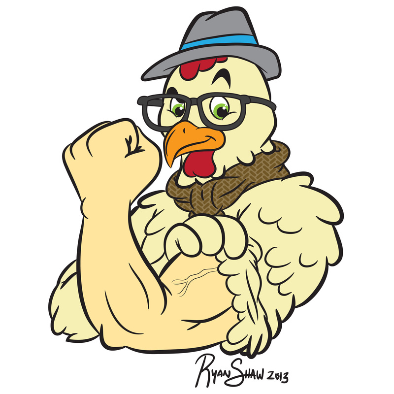 800x800 Chicken Mascot Made For A Chicken Wings Restaurant. Hipster +