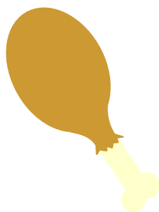 225x300 Chicken Leg Clipart