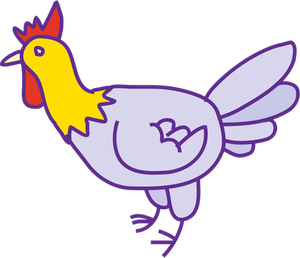 300x258 Chicken Clipart Purple