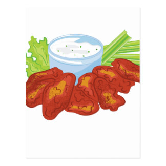 324x324 Chicken Wings Postcards Zazzle
