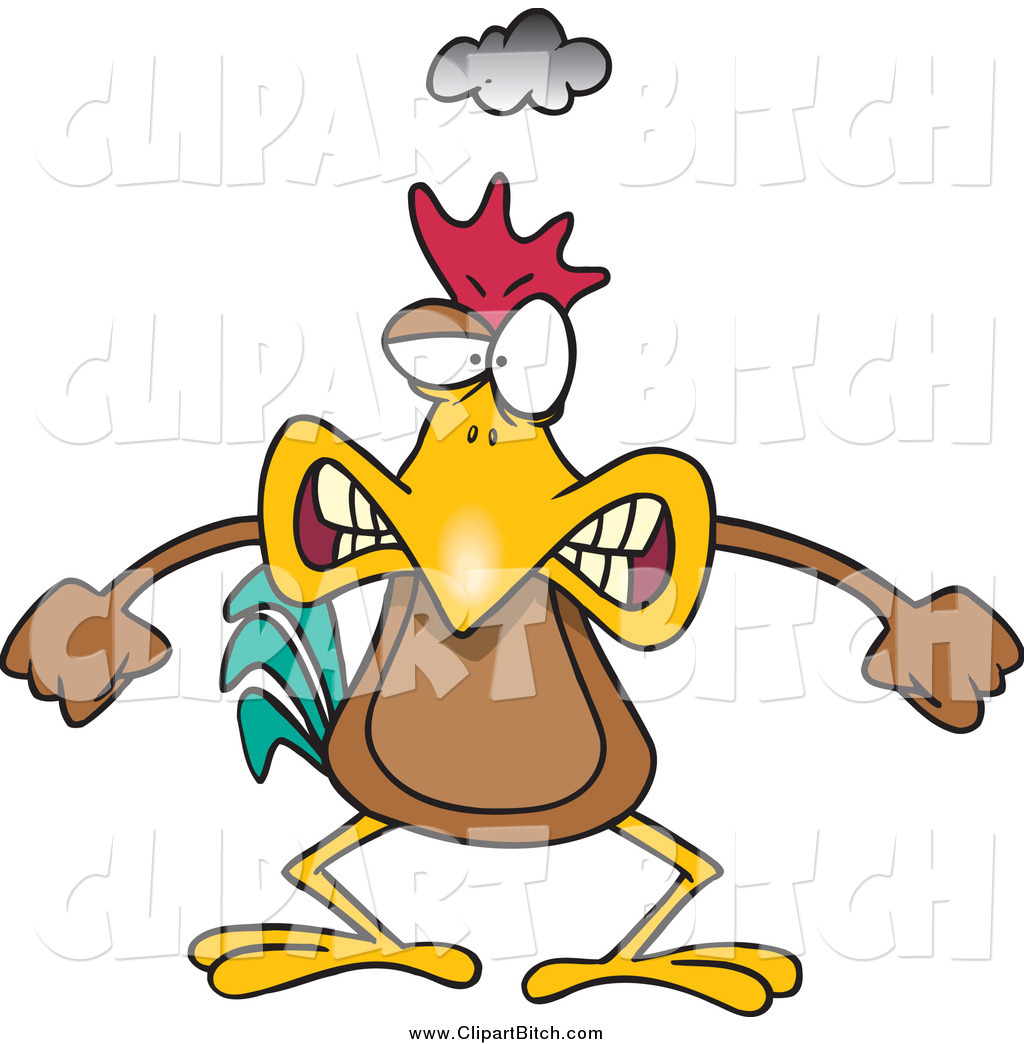 1024x1044 Clip Vector Cartoon Art Of An Angry Chicken By Toonaday