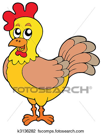 359x470 Clipart Of Cartoon Chicken K3136282