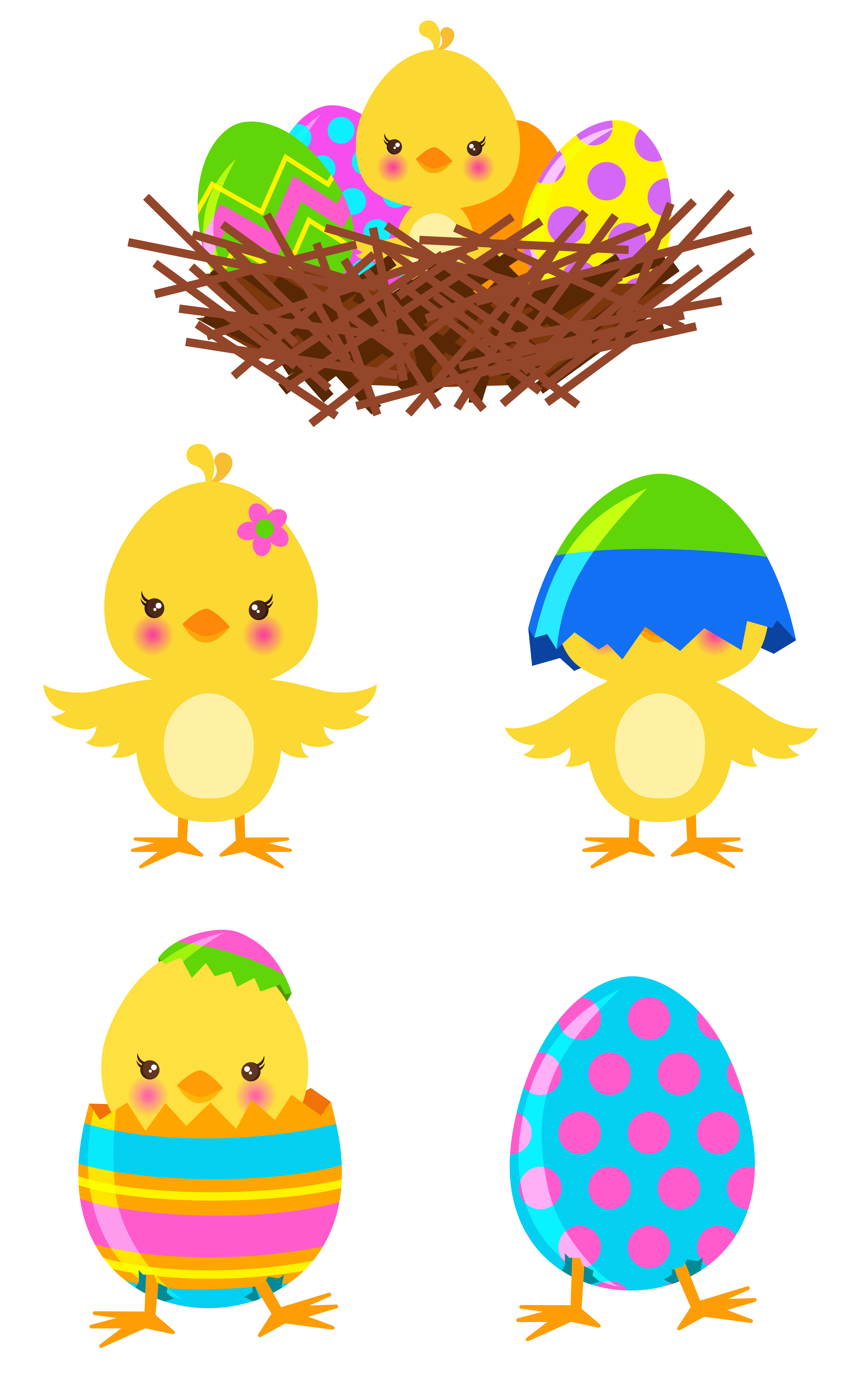 5548x8937 Easter Clipart Chicken