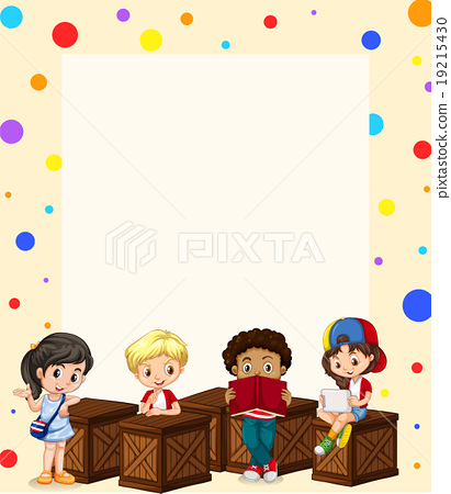 411x450 Border Design With Children Reading